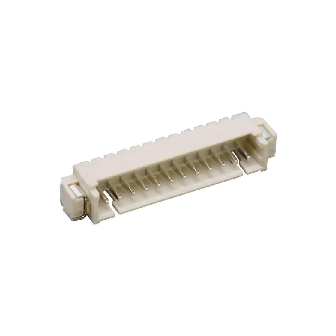 Wafer Pitch 1.25mm 单排卧式 SMT型 无卤 12Pin 米黄色