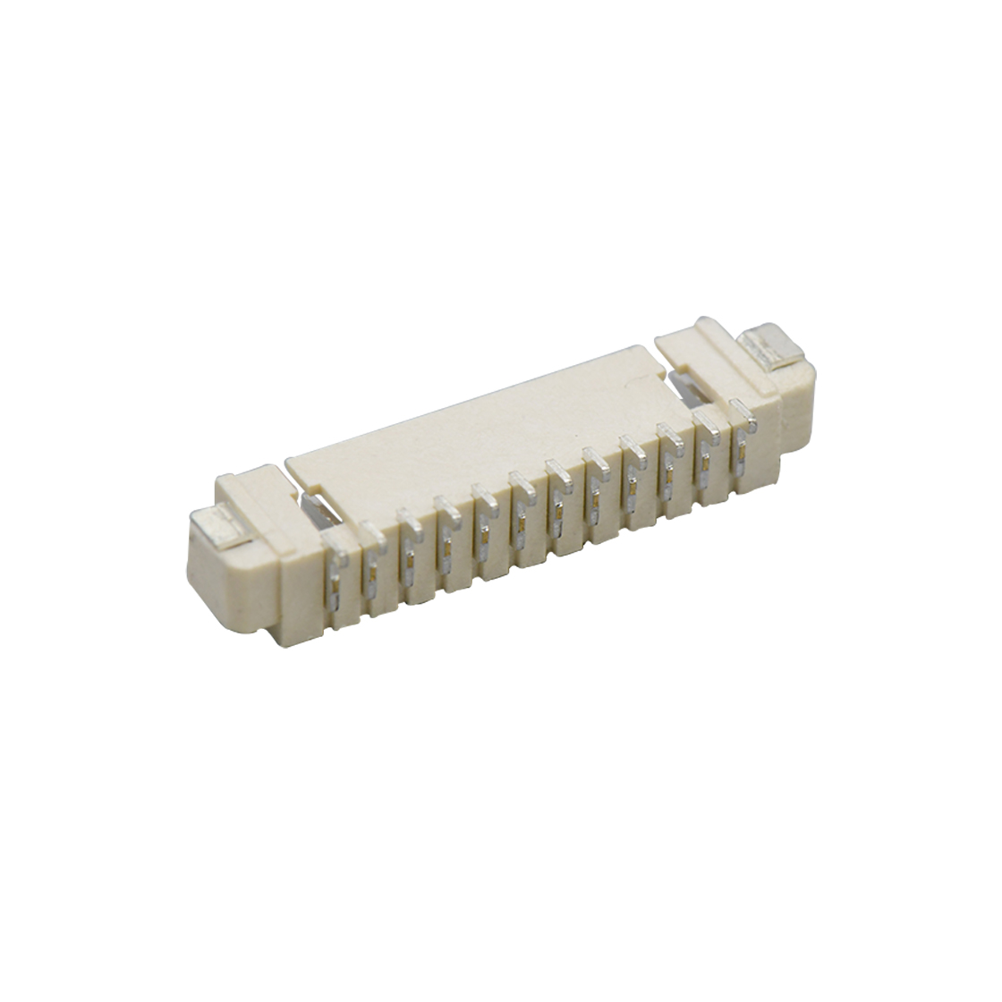 Wafer Pitch 1.25mm 单排卧式 SMT型 无卤 12Pin 米黄色