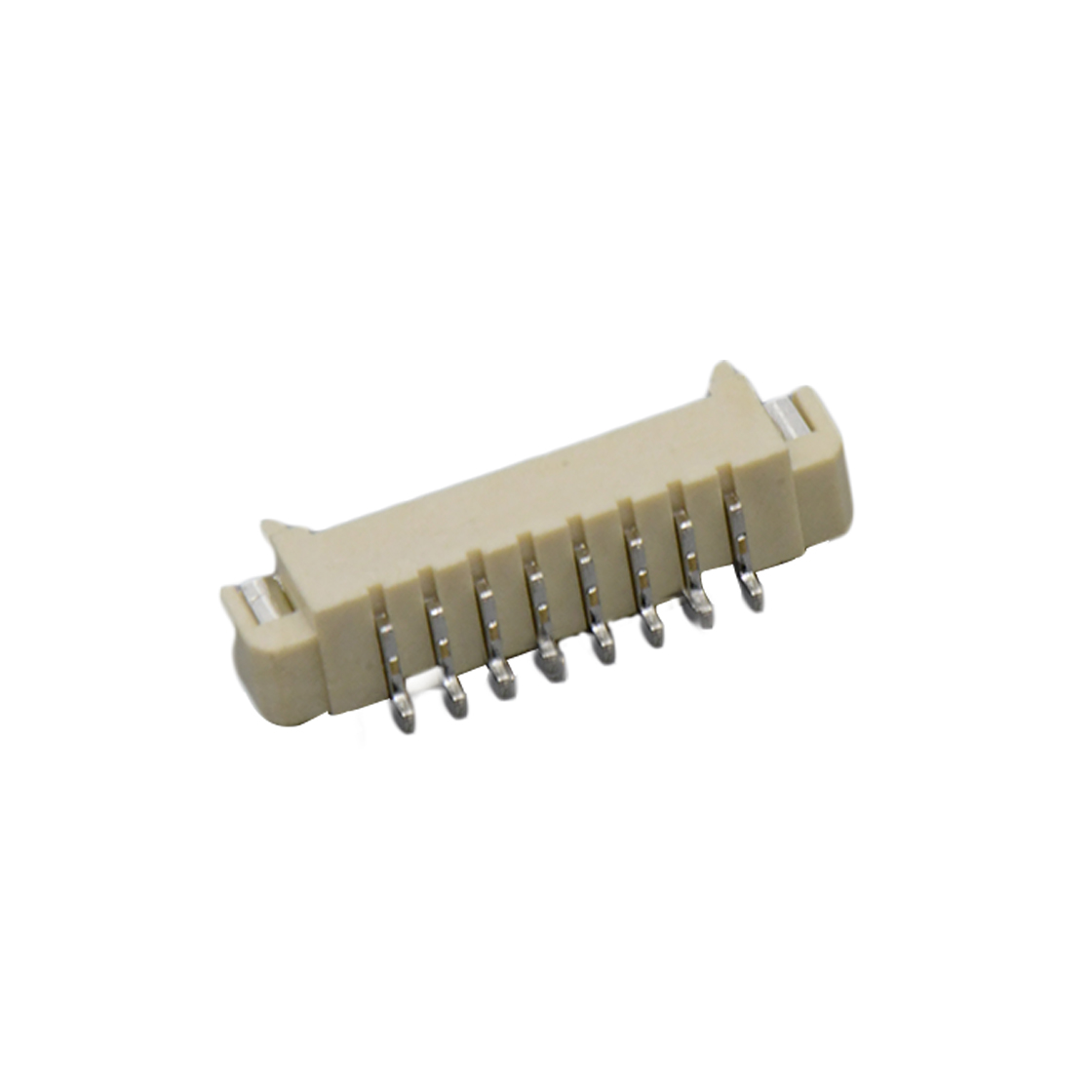 Wafer Pitch 1.25mm 单排卧式 SMT型 无卤 8Pin 米黄色