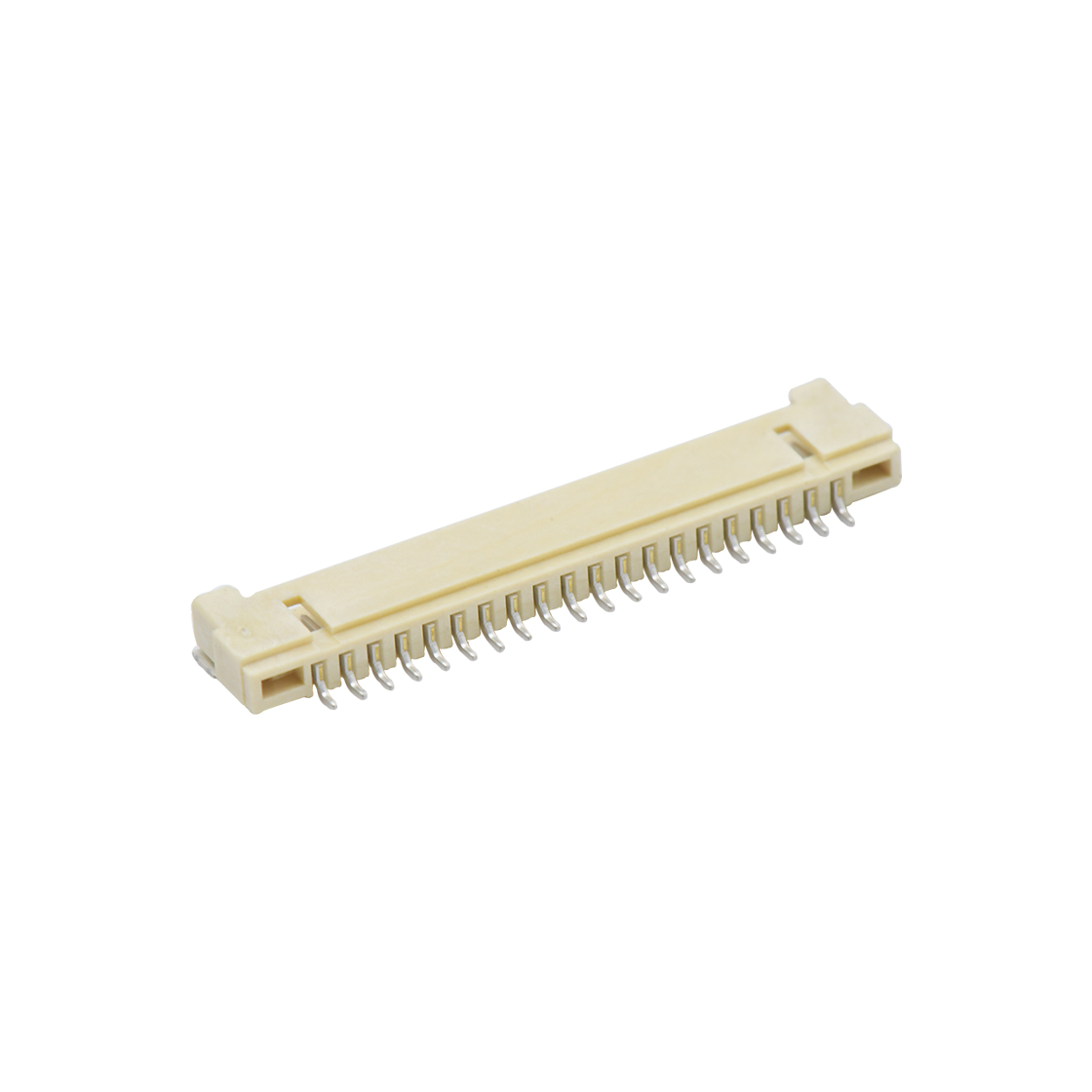 Pitch 1.25mm 90°单排卧式SMT型无扣 Wafer 20pin 本色 镀雾锡