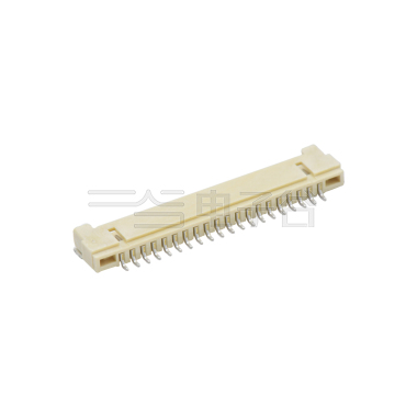Pitch 1.25mm 90°单排卧式SMT型无扣 Wafer 20pin 本色 镀雾锡