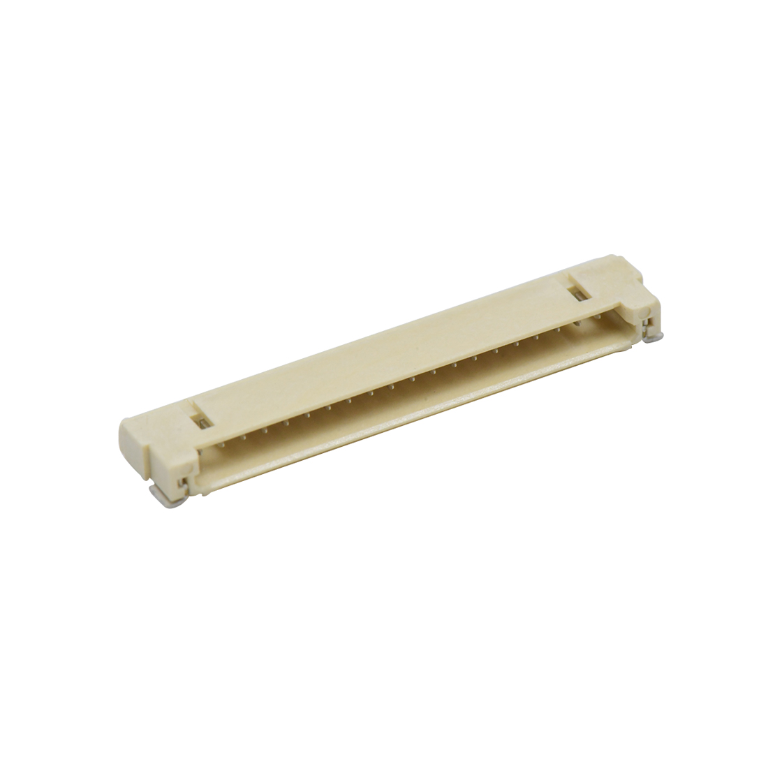 Pitch 1.25mm 90°单排卧式SMT型无扣 Wafer 20pin 本色 镀雾锡