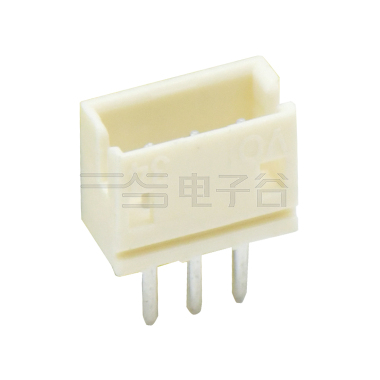 Pitch 1.50mm 180°单排立插 Wafer 3Pin 白色 镀亮锡