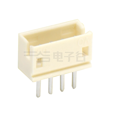 Pitch 1.50mm 180°单排立插 Wafer 4Pin 白色 镀亮锡