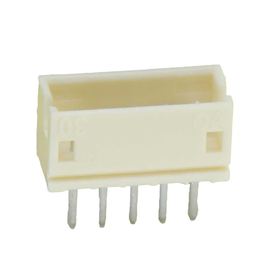 Pitch 1.50mm 180°单排立插 Wafer 5Pin 白色 镀亮锡