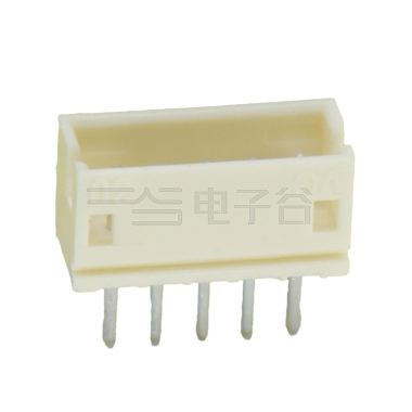 Pitch 1.50mm 180°单排立插 Wafer 5Pin 白色 镀亮锡