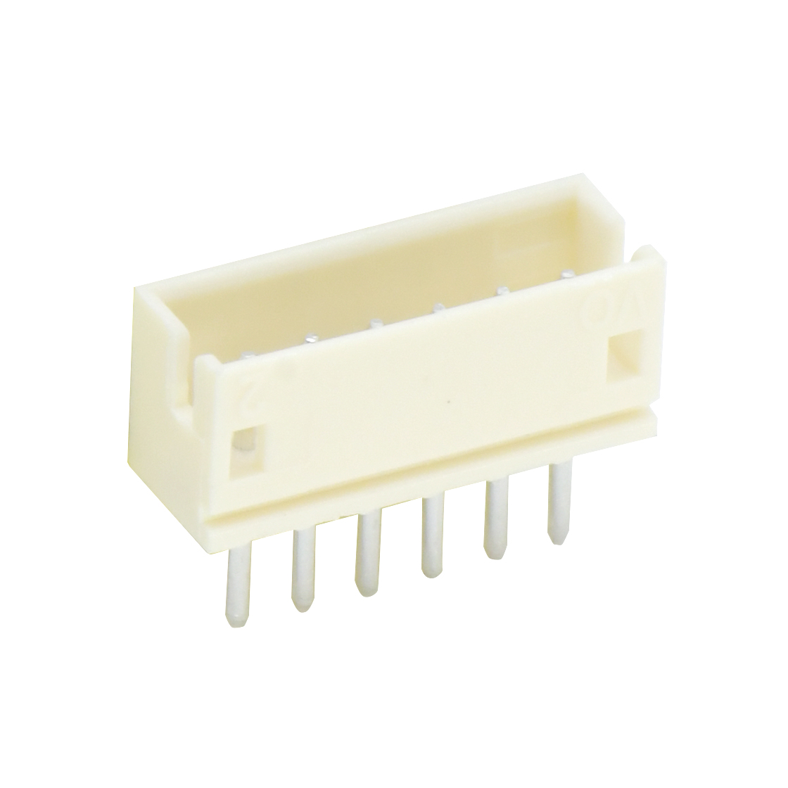 Pitch 1.50mm 180°单排立插 Wafer 6Pin 白色 镀亮锡
