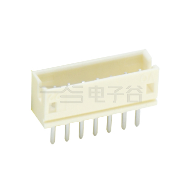 Pitch 1.50mm 180°单排立插 Wafer 7Pin 白色 镀亮锡
