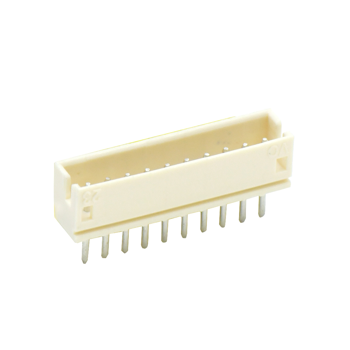 Pitch 1.50mm 180°单排立插 Wafer 10Pin 白色 镀亮锡