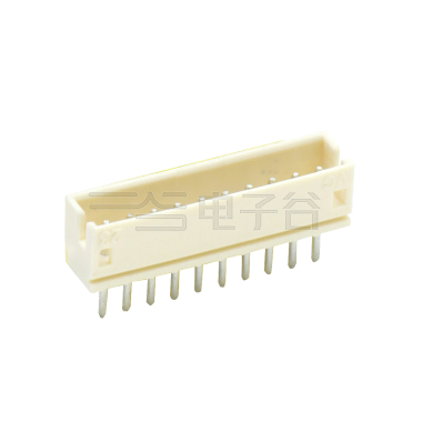 Pitch 1.50mm 180°单排立插 Wafer 10Pin 白色 镀亮锡