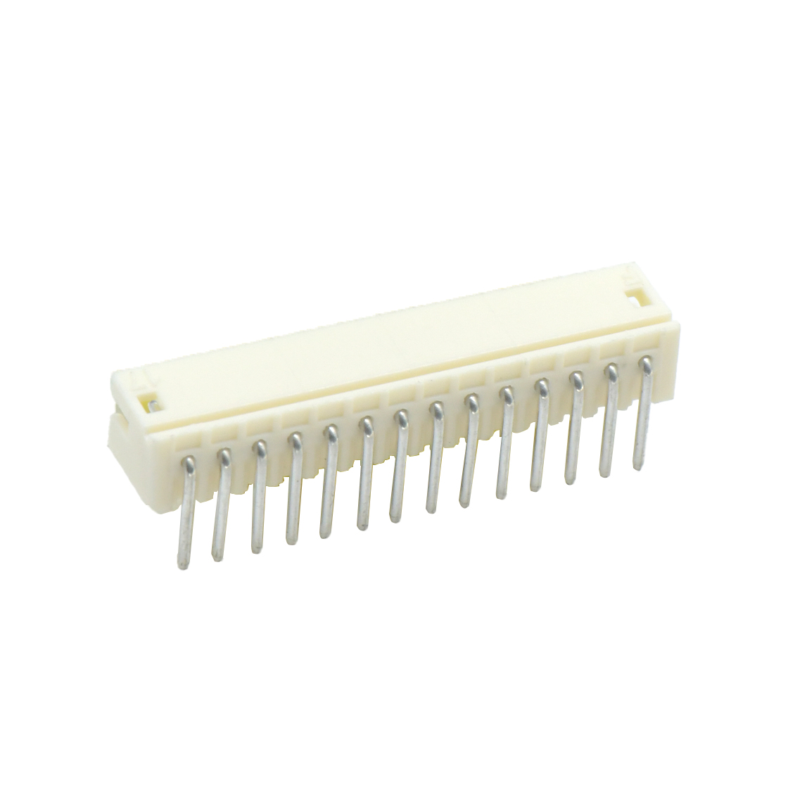 Pitch 1.50mm 90°单排卧插无定位墙 Wafer 14Pin 白色 镀亮锡