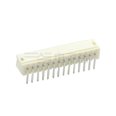 Pitch 1.50mm 90°单排卧插无定位墙 Wafer 14Pin 白色 镀亮锡