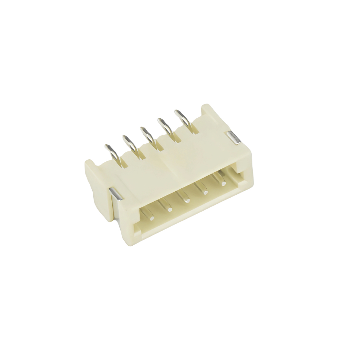 Pitch1.50mm 90°ZH单排卧贴 无卤 Wafer 5Pin 本色 LCP,94V-0 镀亮锡