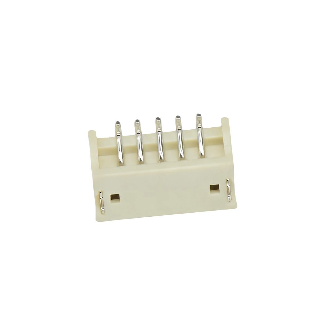Pitch1.50mm 90°ZH单排卧贴 无卤 Wafer 5Pin 本色 LCP,94V-0 镀亮锡