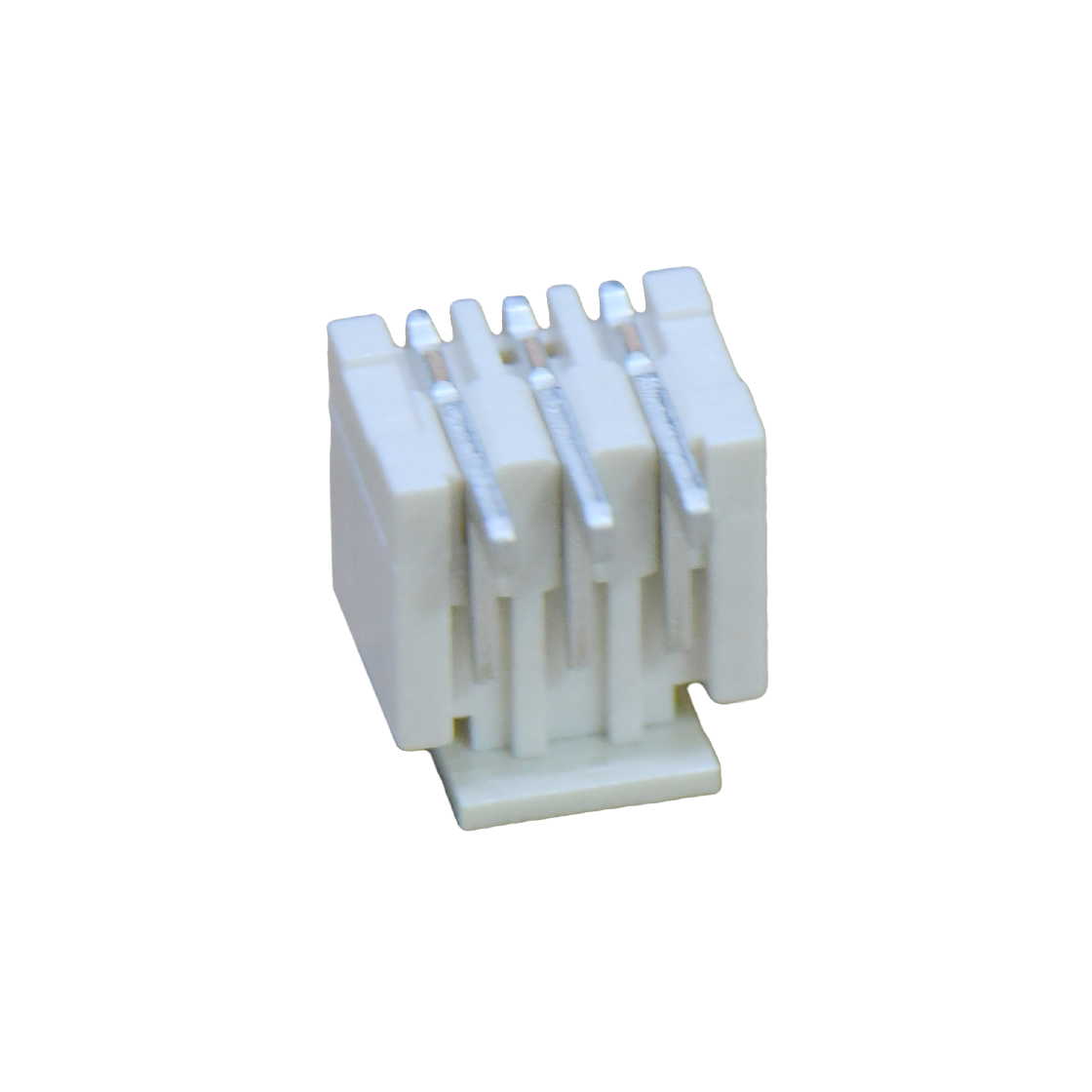 Pitch 1.50mm 180°单排立贴带扣 Wafer 3Pin 本色 镀雾锡