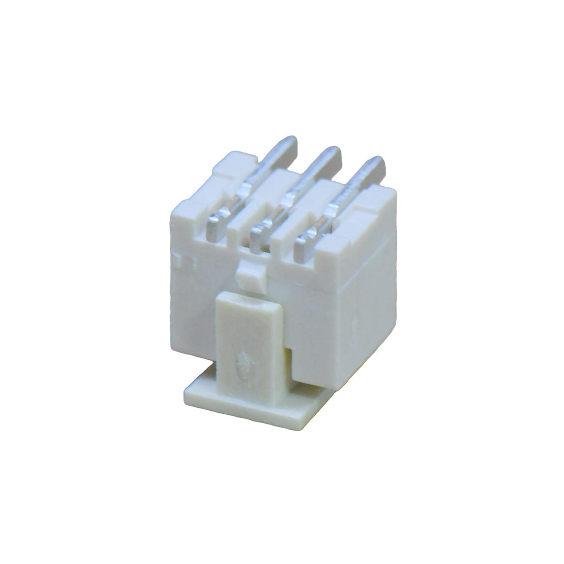 Pitch 1.50mm 180°单排立贴带扣 Wafer 3Pin 本色 镀雾锡