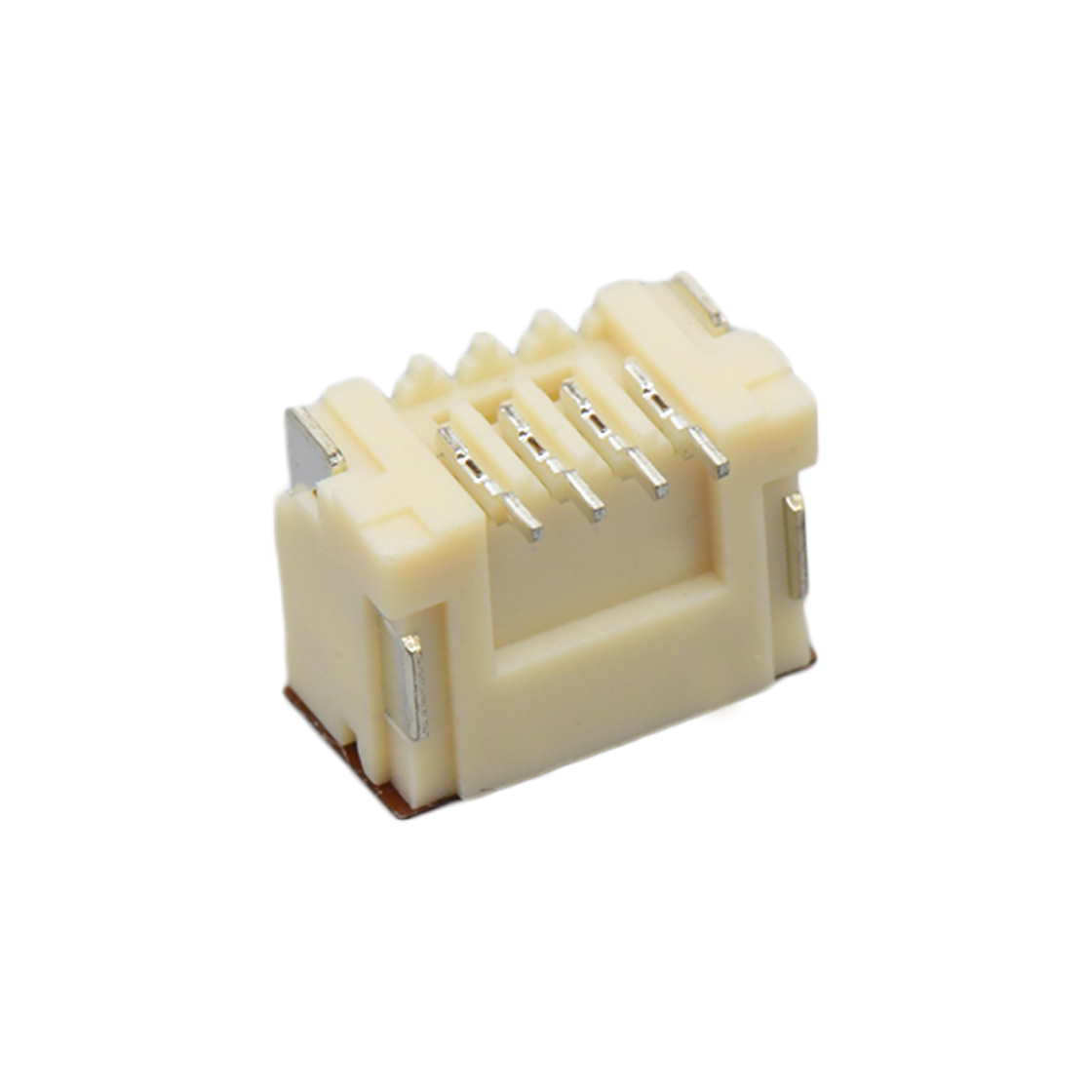 Pitch1.50mm 180°单排立贴 Wafer 无LOGO 4Pin 本色 镀亮锡