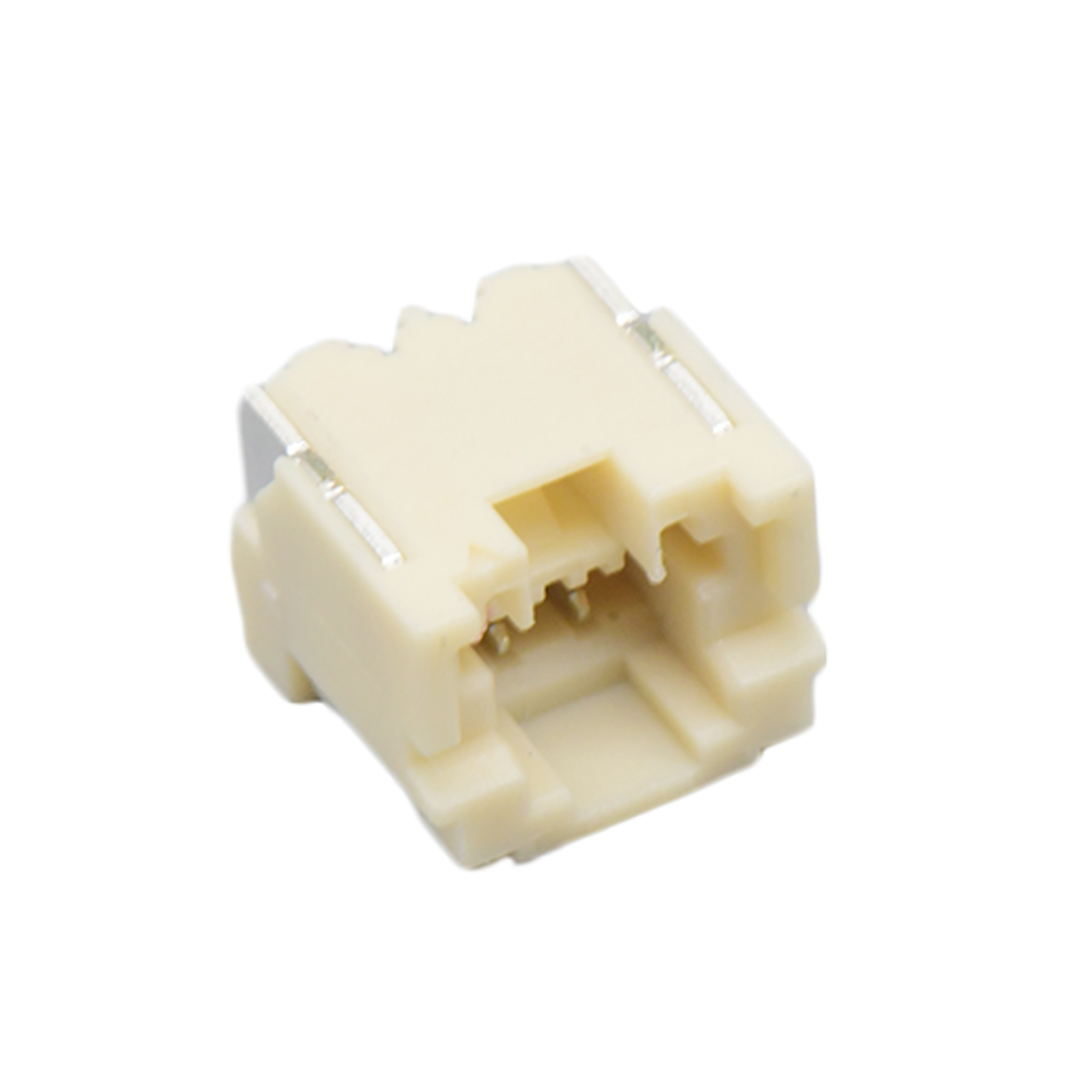 Pitch1.50mm 90°单排卧贴 Wafer 无LOGO 2Pin 本色 镀亮锡