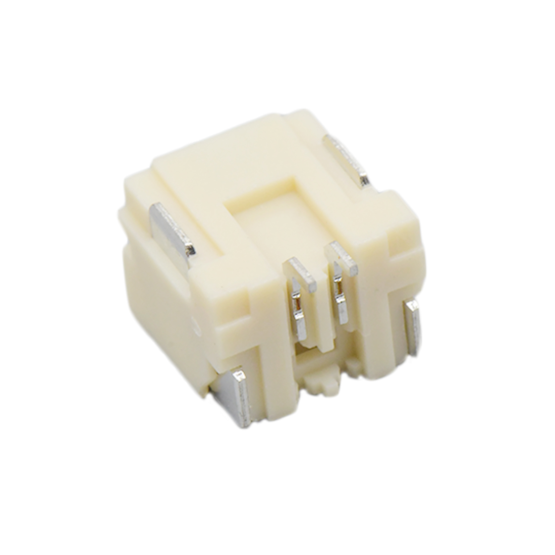 Pitch1.50mm 90°单排卧贴 Wafer 无LOGO 2Pin 本色 镀亮锡