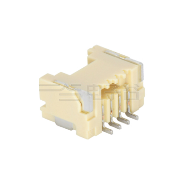 Pitch1.50mm 90°单排卧贴 Wafer 无LOGO 4Pin 本色 镀亮锡