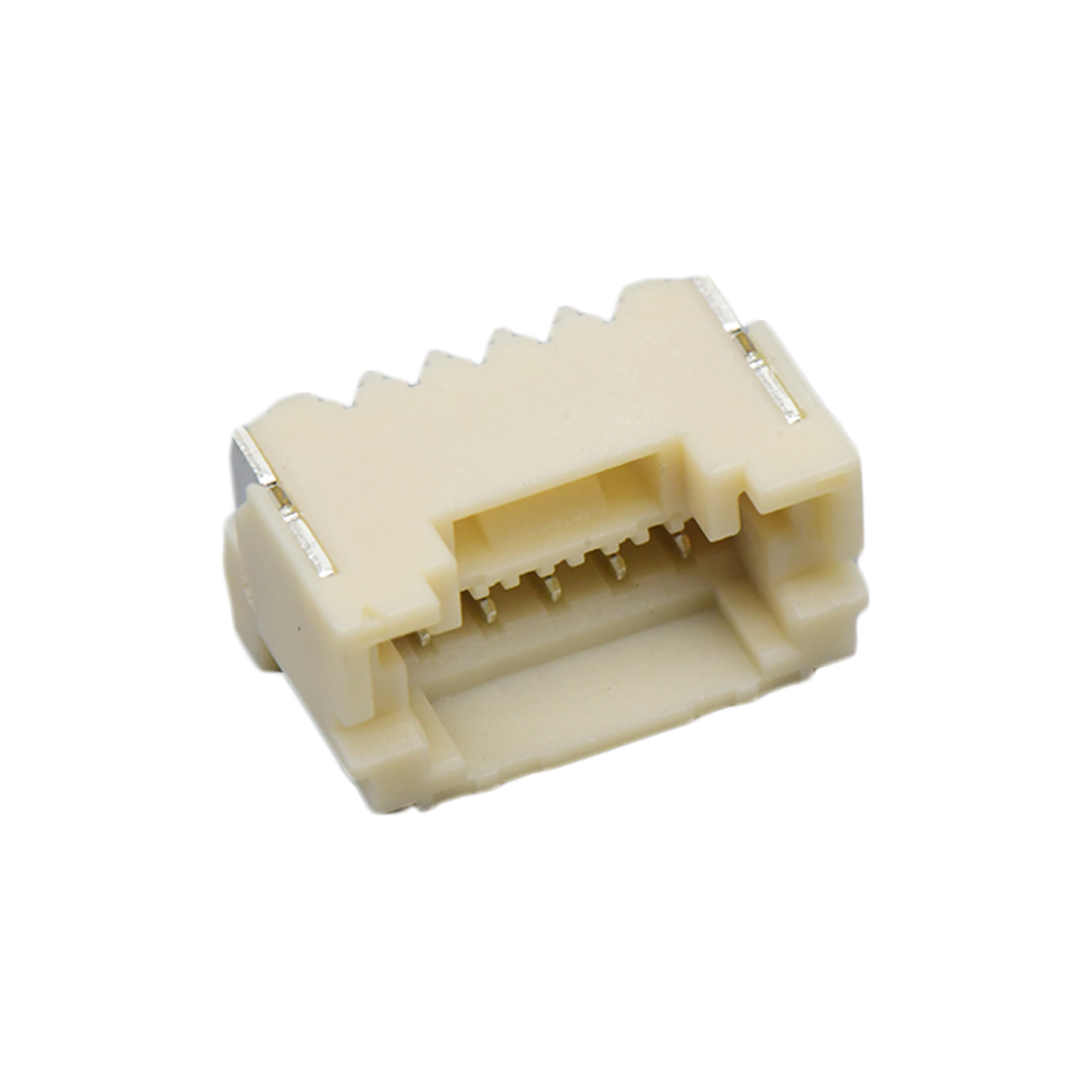 Pitch1.50mm 90°单排卧贴 Wafer 无LOGO 5Pin 本色 镀亮锡