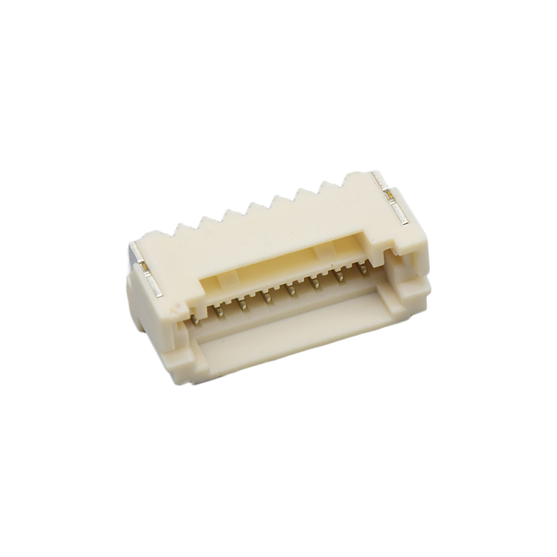 Pitch1.50mm 90°单排卧贴 Wafer 无LOGO 8Pin 本色 镀亮锡
