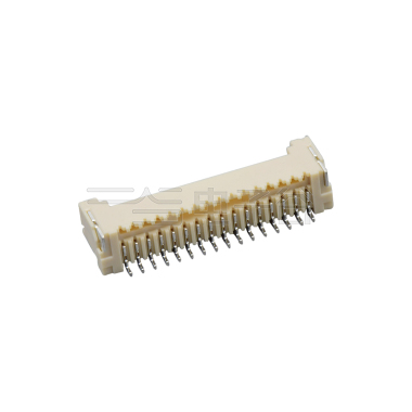 Pitch1.50mm 90°单排卧贴 Wafer 无LOGO 16Pin 本色 镀亮锡