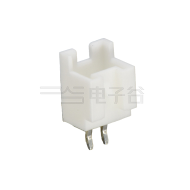 Pitch 2.00mm 180°PA单排立插 Wafer 2Pin 白色 镀亮锡