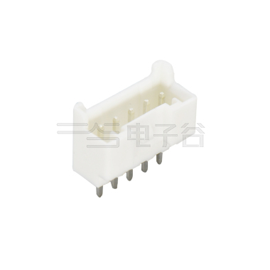 Pitch 2.00mm 180°PA单排立插 Wafer 5Pin 白色 镀亮锡