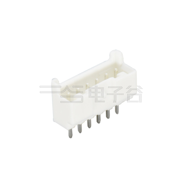 Pitch 2.00mm 180°PA单排立插 Wafer 6Pin 白色 镀亮锡