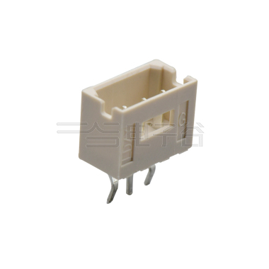 Pitch2.00mm 180°单排立插打外K Wafer 3Pin 本色 镀亮锡