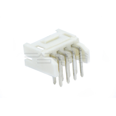 Pitch 2.00mm 90°双排卧插带扣带定位墙 Wafer无卤 2x4pin 白色 镀亮锡