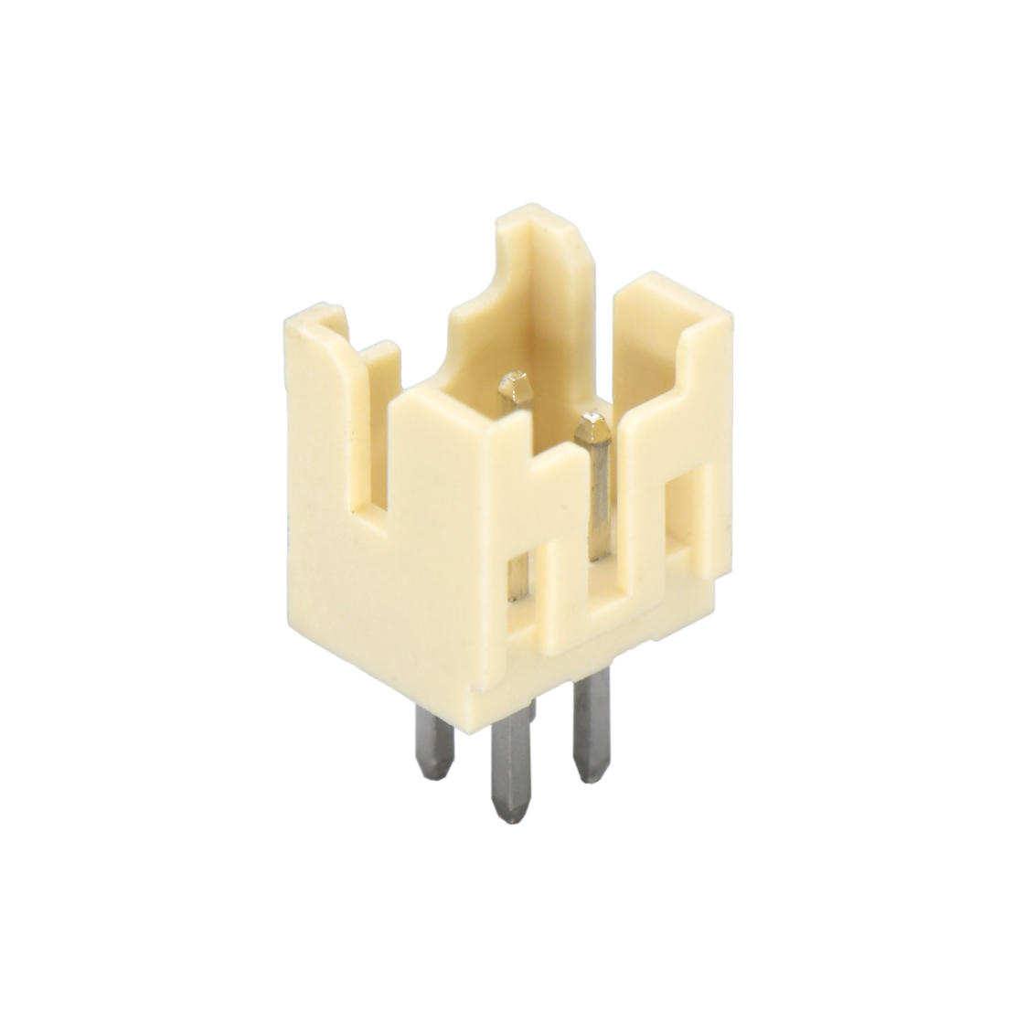 Pitch 2.0mm 180°双排DIP型 Wafer 2x2pin 米黄色 镀亮锡