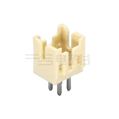 Pitch 2.0mm 180°双排DIP型 Wafer 2x2pin 米黄色 镀亮锡