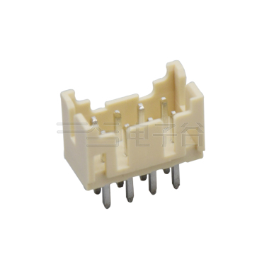 Pitch 2.0mm 180°双排DIP型 Wafer 2x4pin 米黄色 镀亮锡