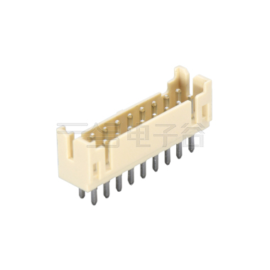 Pitch 2.0mm 180°双排DIP型 Wafer 2x9pin 米黄色 镀亮锡