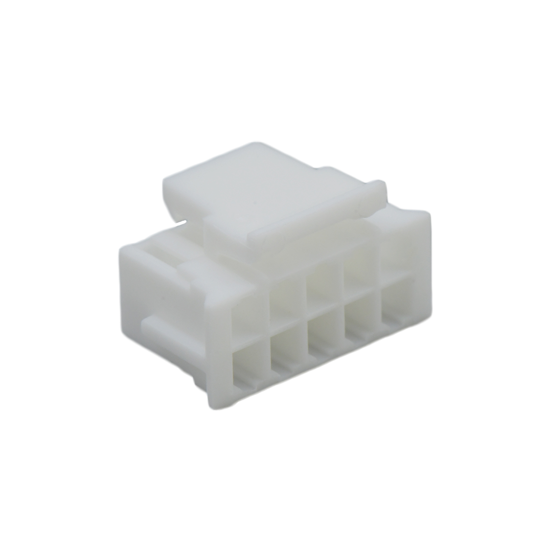 Pitch 2.00mm 双排带扣 Housing 无卤 2x5pin 白色