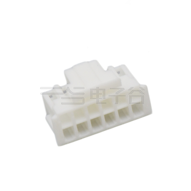 Pitch 2.00mm 双排带扣 Housing 无卤 2x6pin 白色