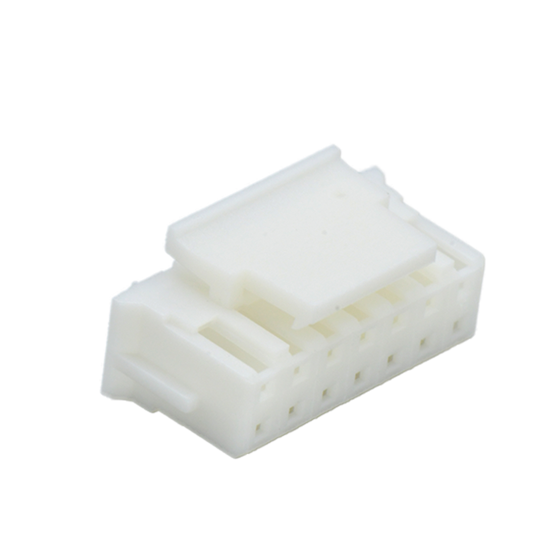 Pitch 2.00mm 双排带扣 Housing 无卤 2x7pin 白色