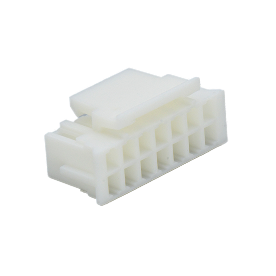 Pitch 2.00mm 双排带扣 Housing 无卤 2x7pin 白色