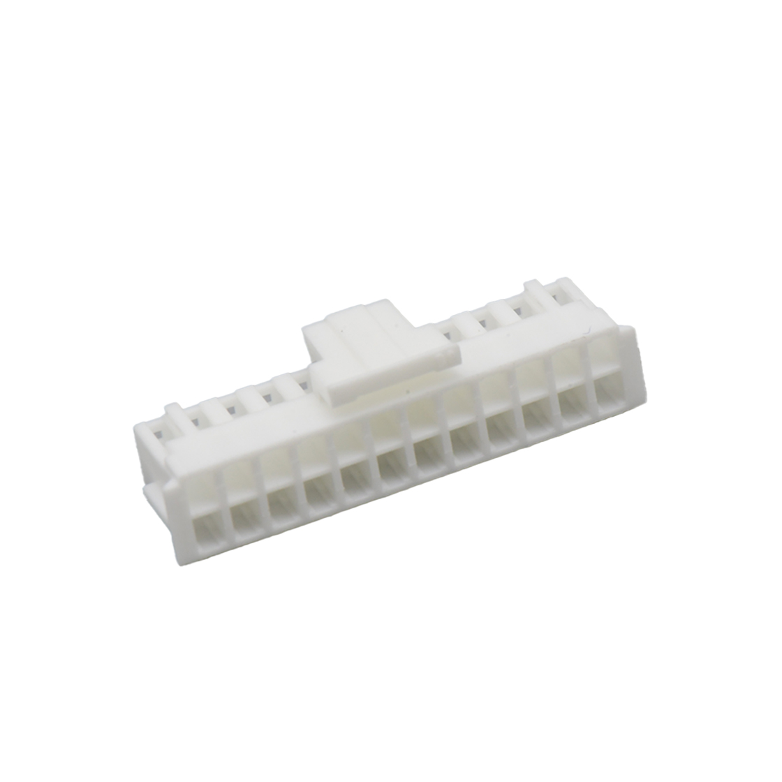 Pitch 2.00mm 双排带扣 Housing 无卤 2x12pin 白色