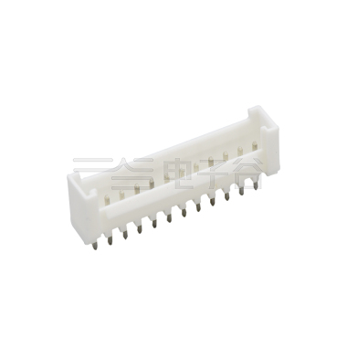 Pitch 2.00mm 180°单排立插 Wafer PA66 12pin 本色 镀亮锡