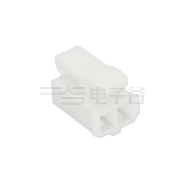 Pitch 2.00mm 单排带扣 housing 2Pin PA66无卤 白色