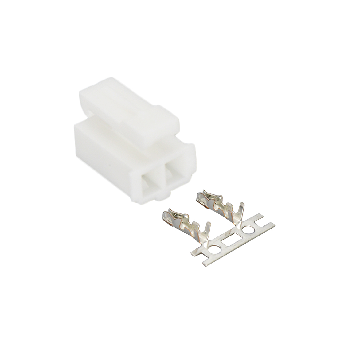 Pitch 2.00mm 单排带扣 housing 2Pin PA66无卤 白色