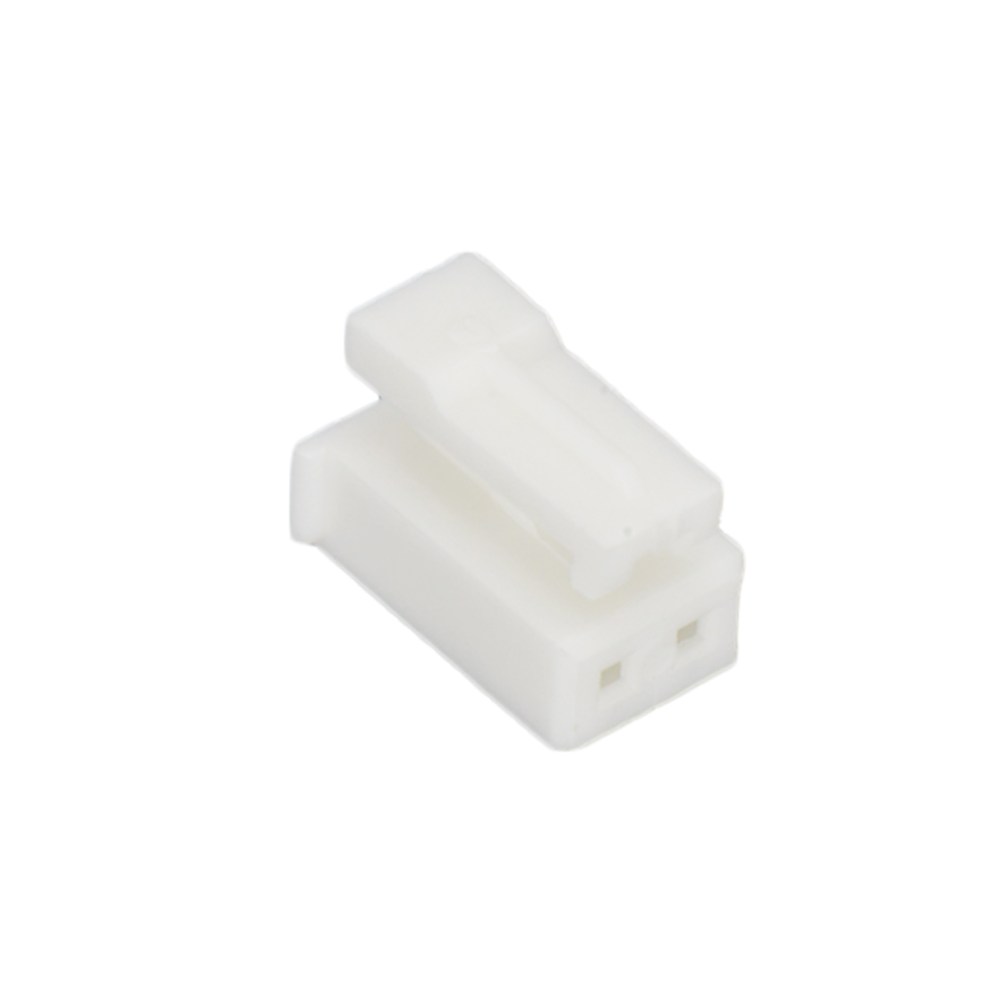 Pitch 2.00mm 单排带扣 housing 2Pin PA66无卤 白色