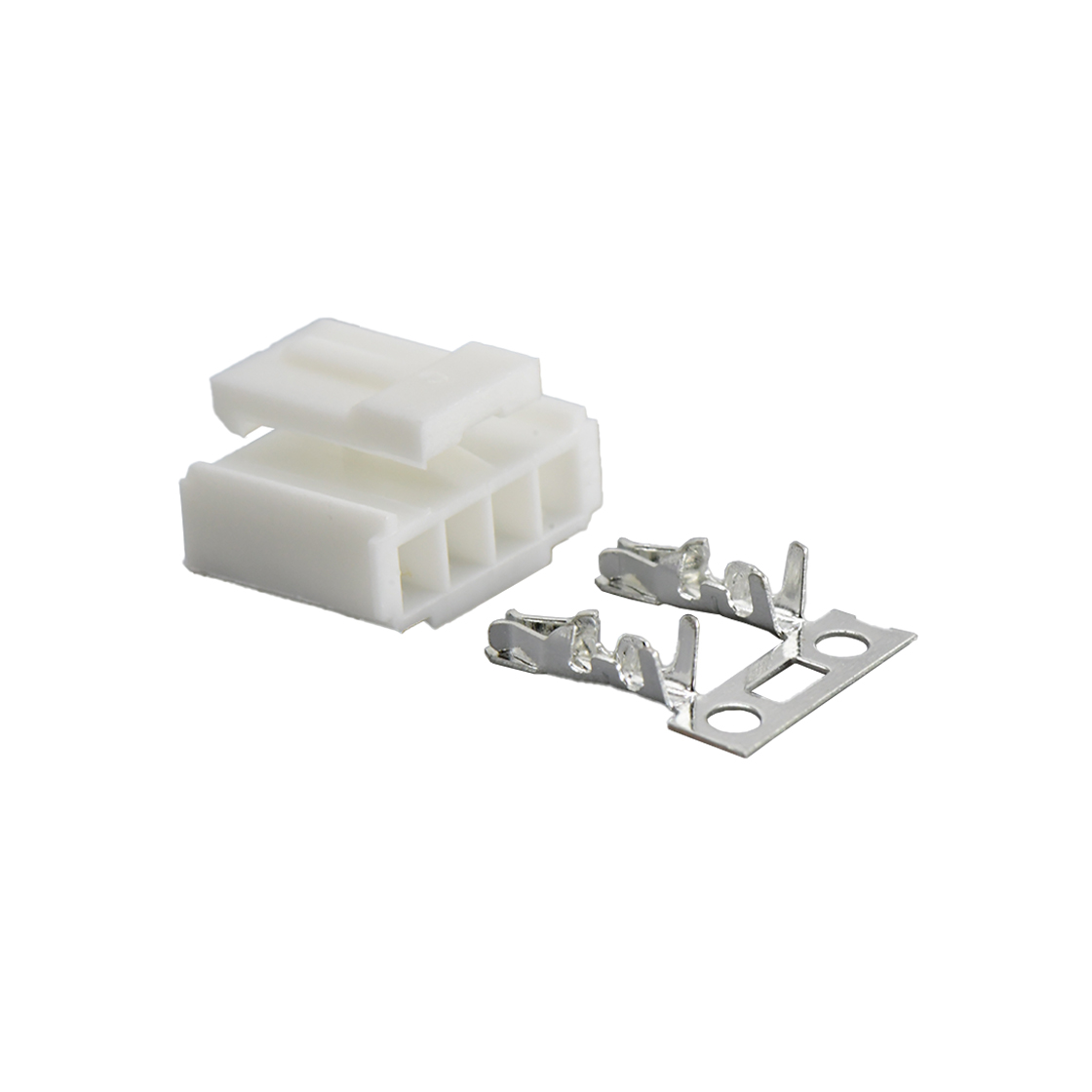 Pitch 2.00mm 单排带扣 housing 4Pin PA66无卤 白色