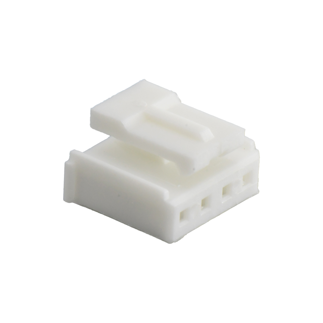 Pitch 2.00mm 单排带扣 housing 4Pin PA66无卤 白色