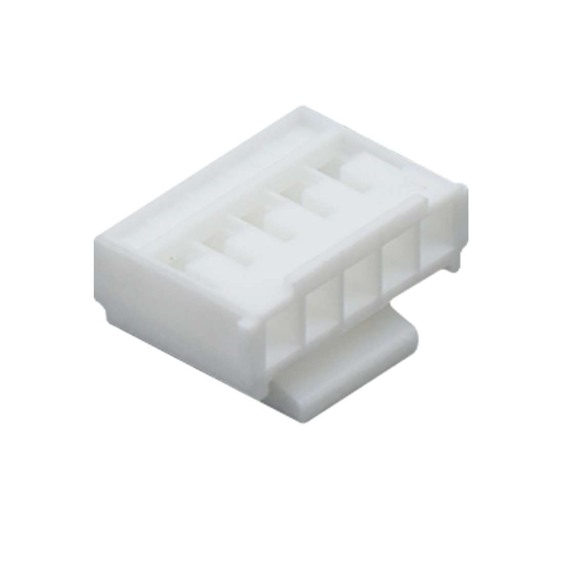 Pitch 2.00mm 单排带扣 housing 5Pin PA66无卤 白色