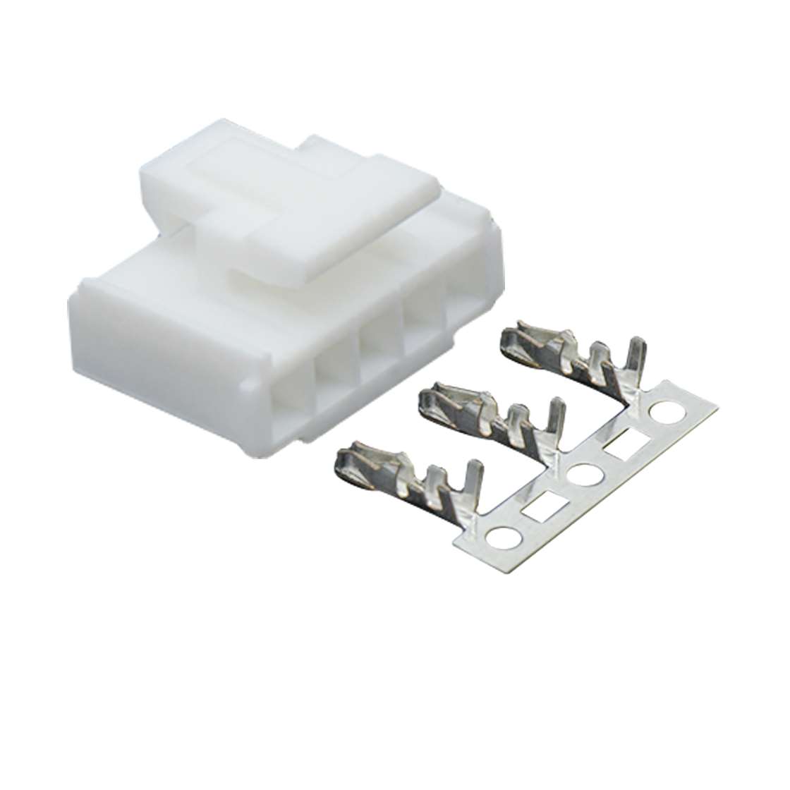 Pitch 2.00mm 单排带扣 housing 5Pin PA66无卤 白色