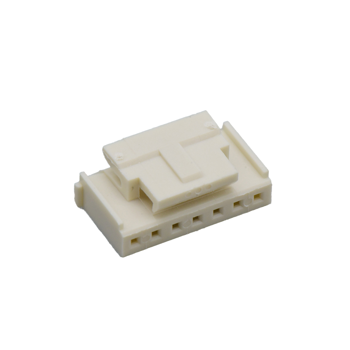 Pitch 2.00mm 单排带扣 Housing PA66 高温料 米黄色 7pin 米黄色